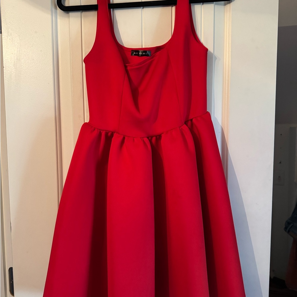 Chic Red Sleeveless Mini Dress